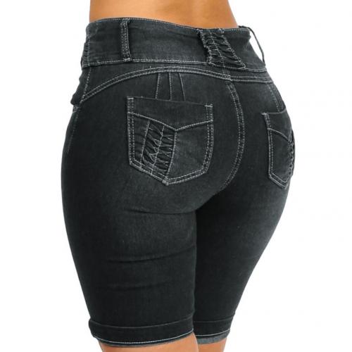 Knee Length Stretch Short Jeans